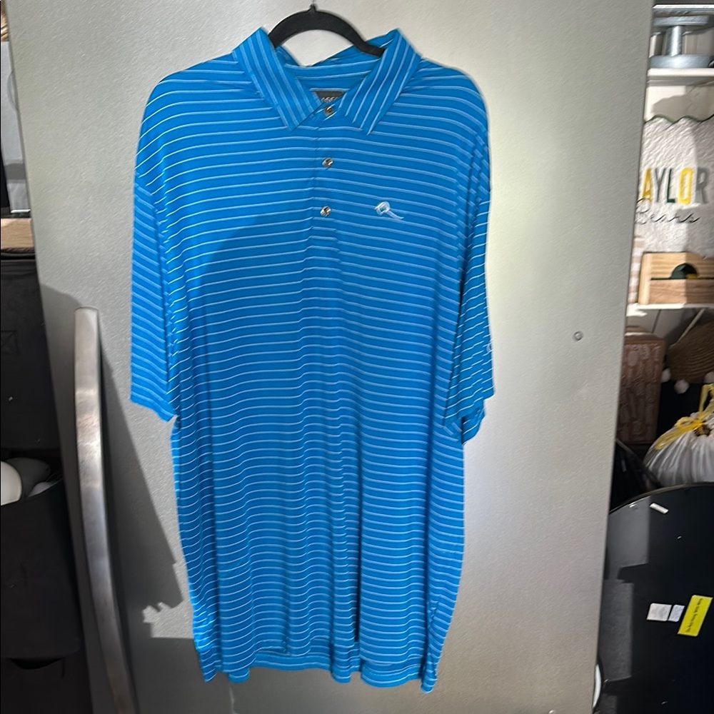 Classic Blue Striped Polo Shirt